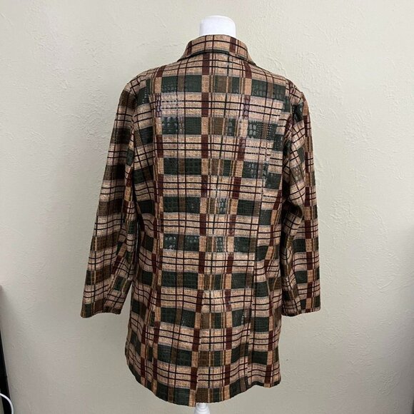 y2k plaid snake print downtown it girl jacket - Picture 4 of 8